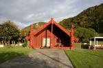 Puoro Wananga Oct 09 - 49 - Hongoeka marae's wharenui in the morning sun